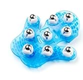 Mrxxjz Hand Massager Gloves with 9 360-Degree Kneading Rollers - Palm Massager, Hand Roller & Thumb Saver Tool for Hand Massage, Muscle Pain Relief - Manual Deep Tissue Relaxation, Blue