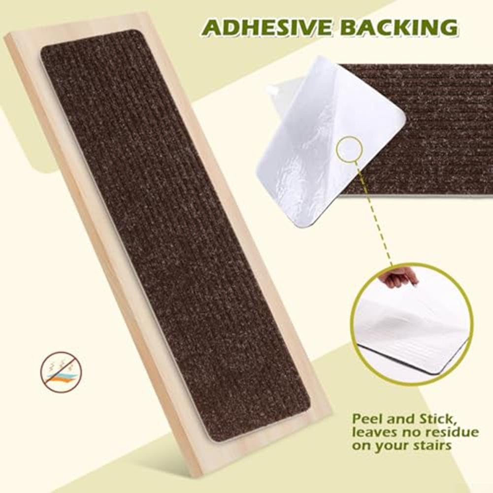 Lot de 16 tapis de sécurité antidérapants pour marches d'escalier Bleu