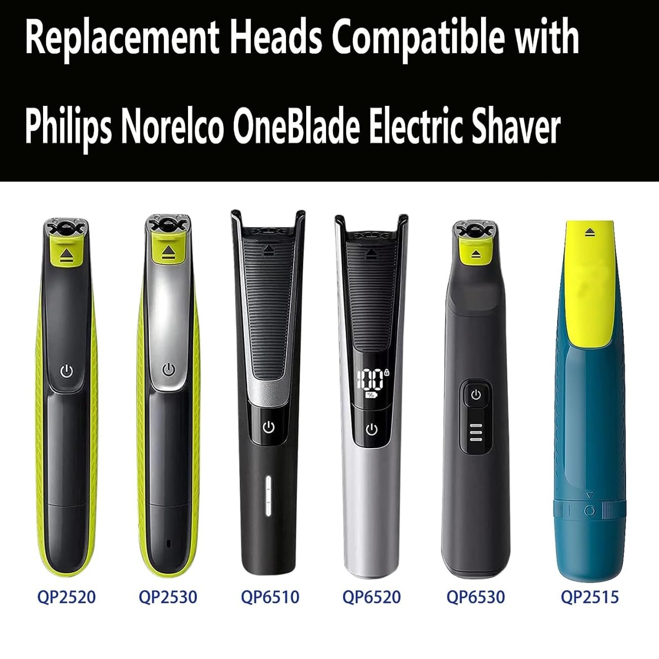 6 Pièce One Blade Rasoir Lame Compatible Avec Philips Oneblade De Remplacement Pro Lames Hommes