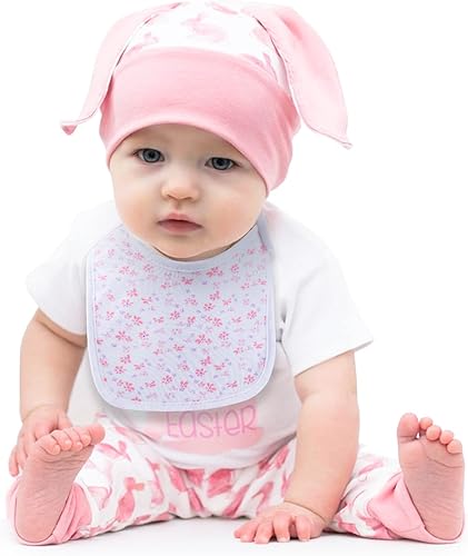 Miniatura 6 de Baberos impermeables Hakochia de algodón orgánico súper suaves y absorbentes con cierre de presión ajustable para bebés niños y niñas