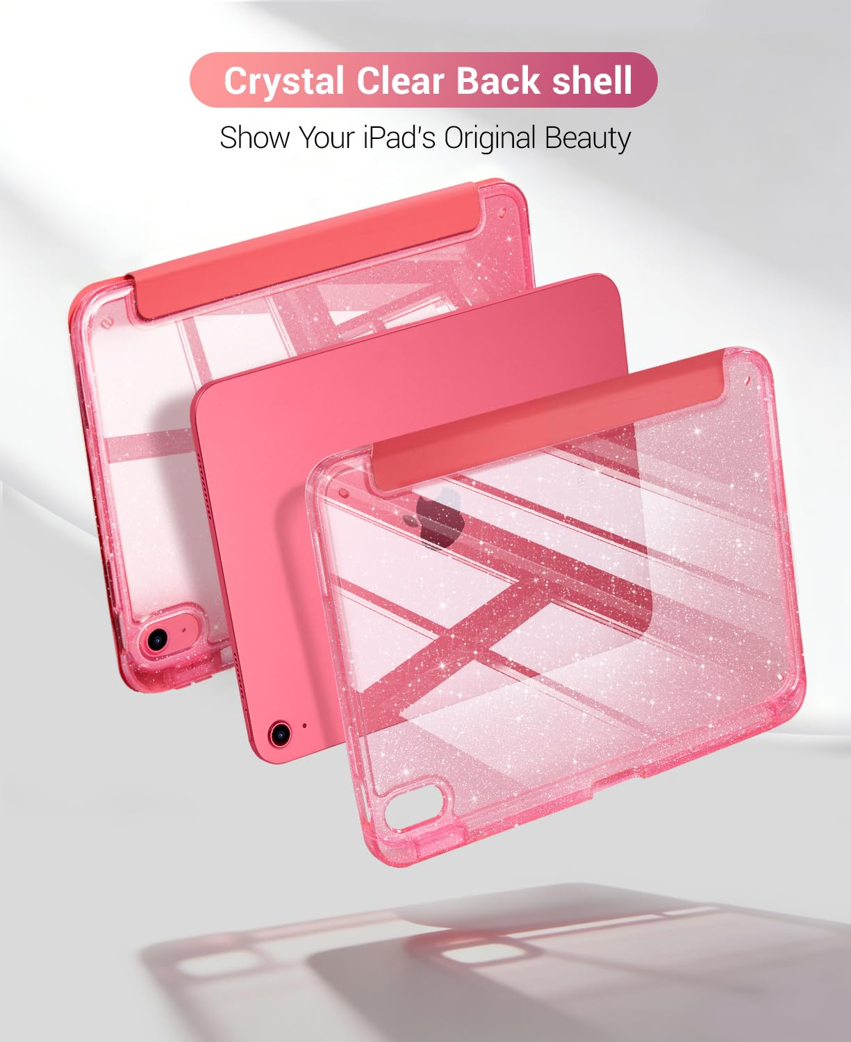 CoBak Case for iPad (A16) 11th Generation 11 Inch 2025, iPad 10th Generation 10.9 Inch 2022 - Protective Cover with Multi-Angle Includes Portrait Stand, Pencil Holder and Auto Wake/Sleep, Pink — view 8