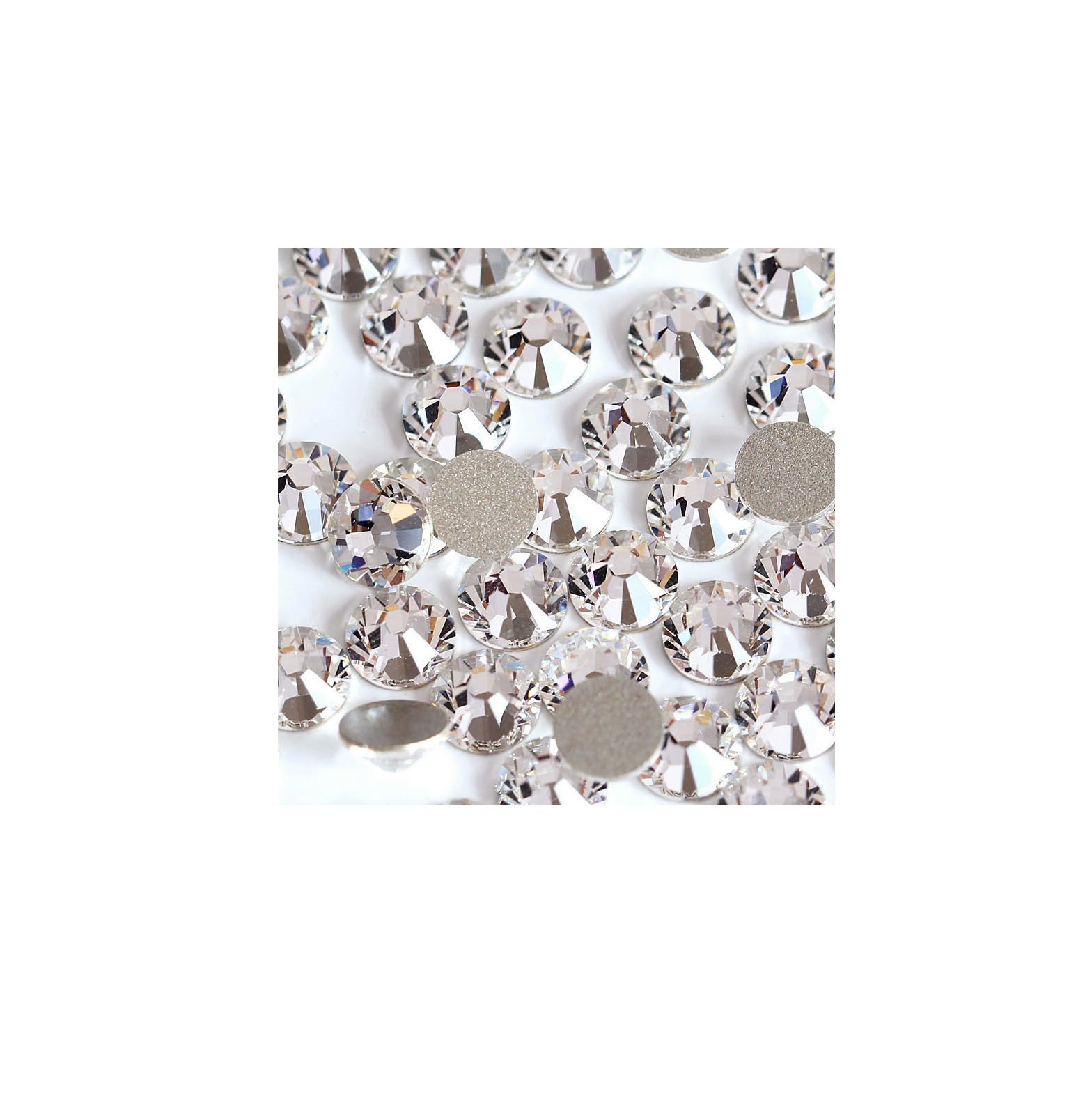 Onwon 1440 Pieces SS16 / 4mm Clear Crystal Flat Back Brilliant Round Rhinestones Glass Stones Glitter Gems Transparent Faux Diamond (Clear)