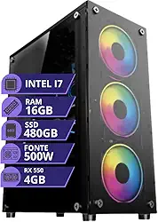 Pc Gamer Cpu Intel I7 3.4ghz Ssd 480gb Memoria 16gb Rx550 4gb Fonte 500W
