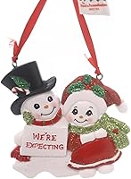 Vista 1 de Kurt Adler Snowcouple Estamos esperando adorno familiar de resina