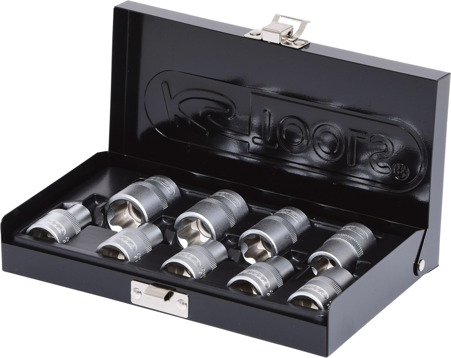 KS Tools 911.4410 1/2" Juego de llaves de vaso Torx-E, 9 pzs, E10-E24