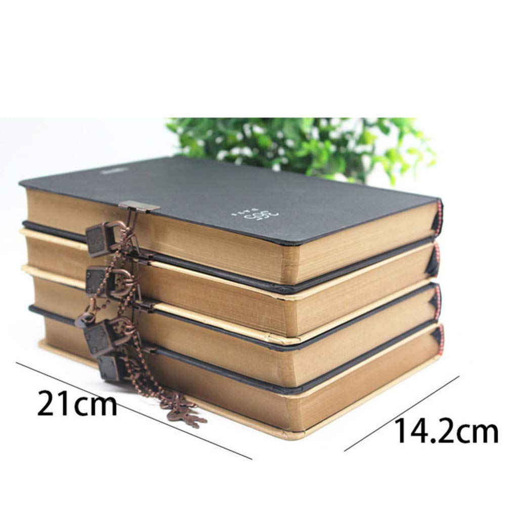 NUOBESTY Quaderno Diario da Giorni con Lucchetto Organizer Portatile Cancelleria per Casa Ufficio Scuola Stili multipli