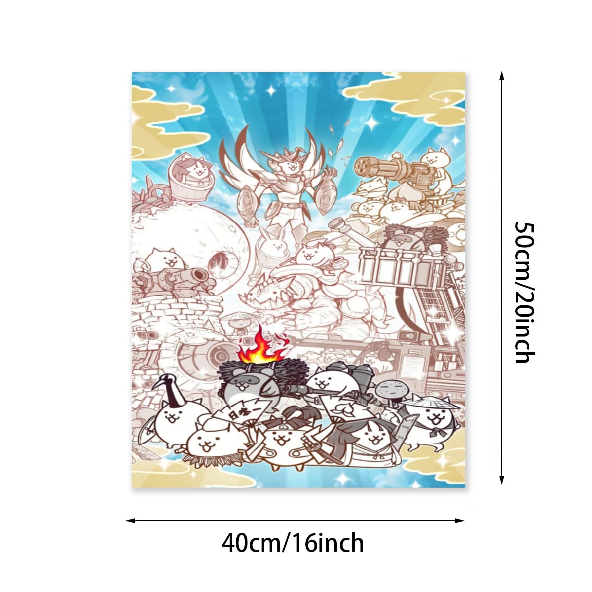 Amazon.co.jp: にゃんこ大戦争 数字油絵 デジタル油絵 キャンバス 油絵