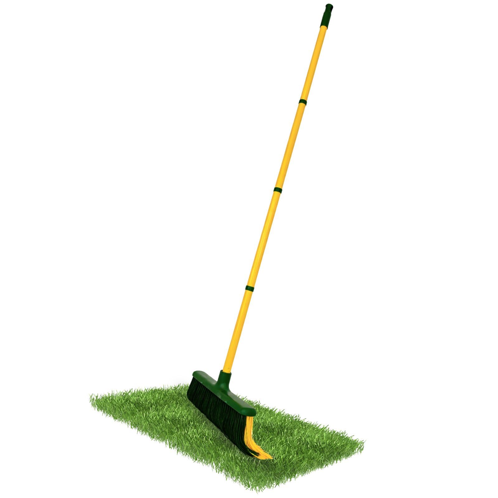 PLANTAWA Pack de Cepillo + Mango Extensible | Cepillo cesped Artificial con Mango Ajustable 0,80/1,40 m | Ideal para Cuidado y Mantenimiento de Césped y Alfombrillas