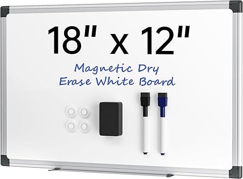 Miniatura 8 de VUSIGN Pizarra blanca magnética de 36 x 24 pulgadas para pared, pizarra de borrado en seco con marco negro, pizarra blanca colgante para oficina,