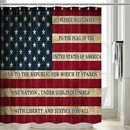 USA Flag Shower Curtain, Fourth of July Independence Day Art USA Flag Shower Curtain, Independence Day American Patriot Shower Curtain, American Flag Shower Curtain Set with Hooks, (72X72) USA Flag Shower Curtain, Fourth of July Independence Day Art USA Flag Shower Curtain, Independence Day American Patriot Shower Curtain, American Flag Shower Curtain Set with Hooks, (72X72)