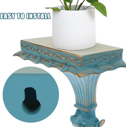 Miniatura 6 de Estantes flotantes decorativos, Estantes decorativos montados en la pared, Organizador de exhibición de pared clásico, Estante de adorno de arte de