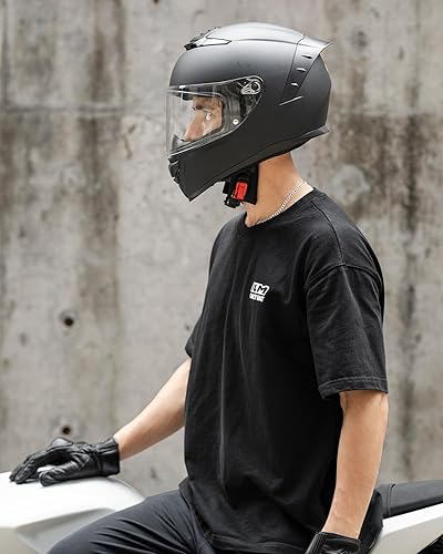 Miniatura 6 de ILM - Cascos de motocicleta de cara completa para hombres y mujeres, para deportes motorizados, moto, calle, carreras, aprobados por DOT, Modelo