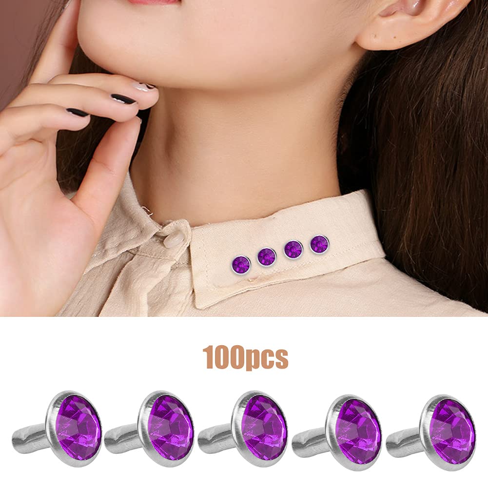 Multicolor Crystal Rhinestone 8mm Rivets for Crafts Decorative Sewing, Glass Button with Pure Brass, Easy Install - Image 3