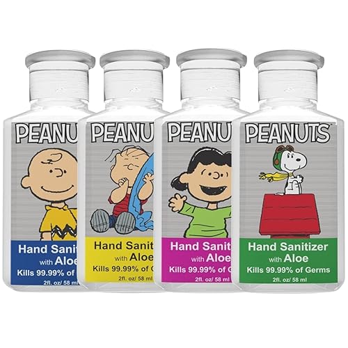 Peanuts Gel desinfectante de manos con aloe vera  4 unidades Peanuts Gang