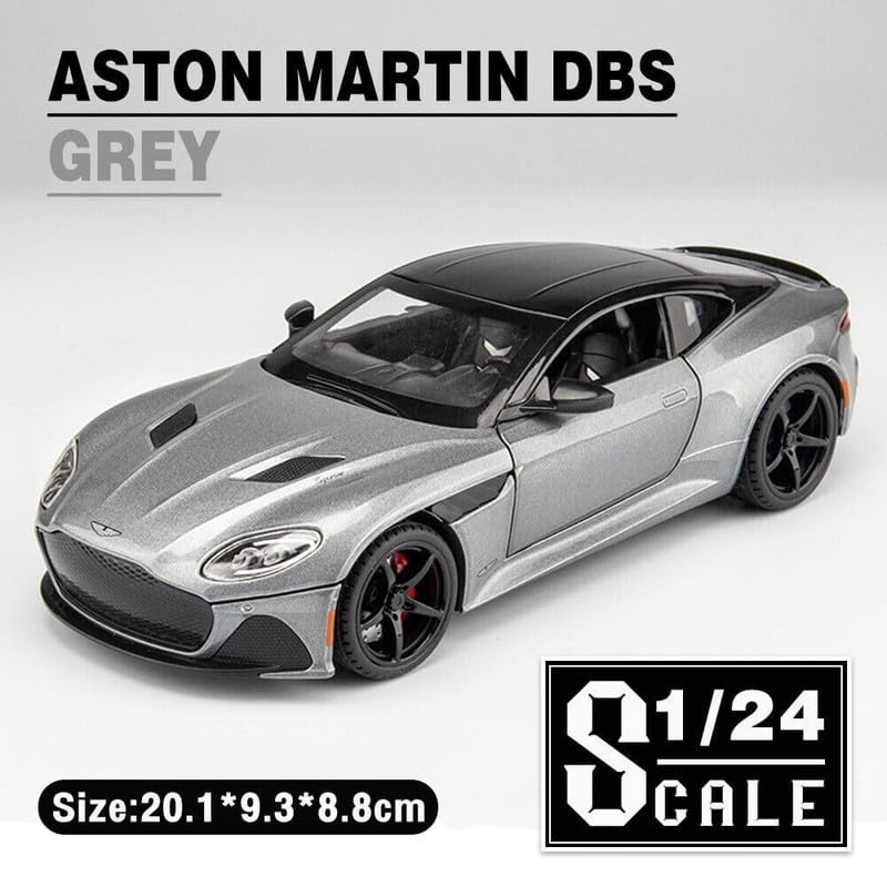 Image of Play Boy 1:24 Aston Martin Model Diecast Metal Alloy Pullback Toy Vehicle with Openable Doors Light and Music Car for Kids (Multicolor)