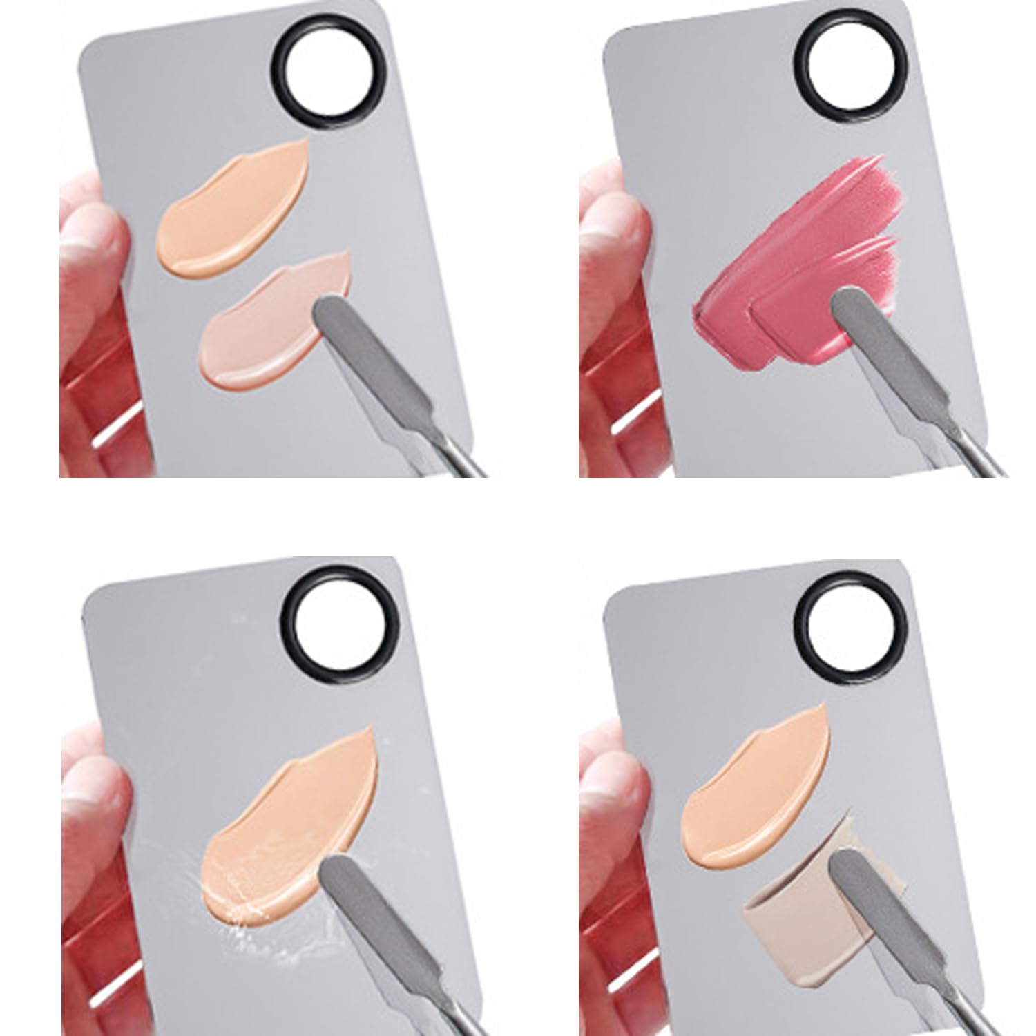 Tavolozza Per Miscelazione Cosmetica - 2 Piece set, Palette per Miscelazione del Trucco, con Esso è Possibile Mescolare Il Vostro Intero Make up Senza Sforzo per un Look Bello ed Elegante