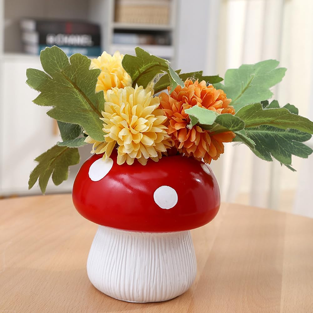 Amazon.co.jp: 赤いきのこ植木鉢、ラブリーフラワーマッシュルーム