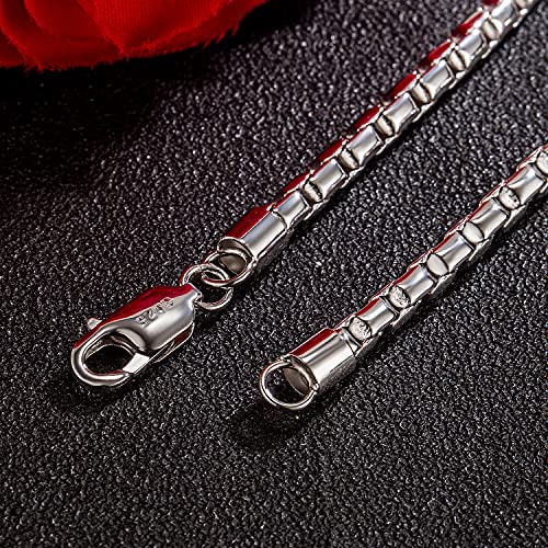 Men 925 Sterling Silver Bracelet Fashion Italy 5MM Square Rolo Link Round Box Chain Bangle 6.5 "7" 7.5 "8" 8.5" 9" Fine Cuff Jewelry Gift3