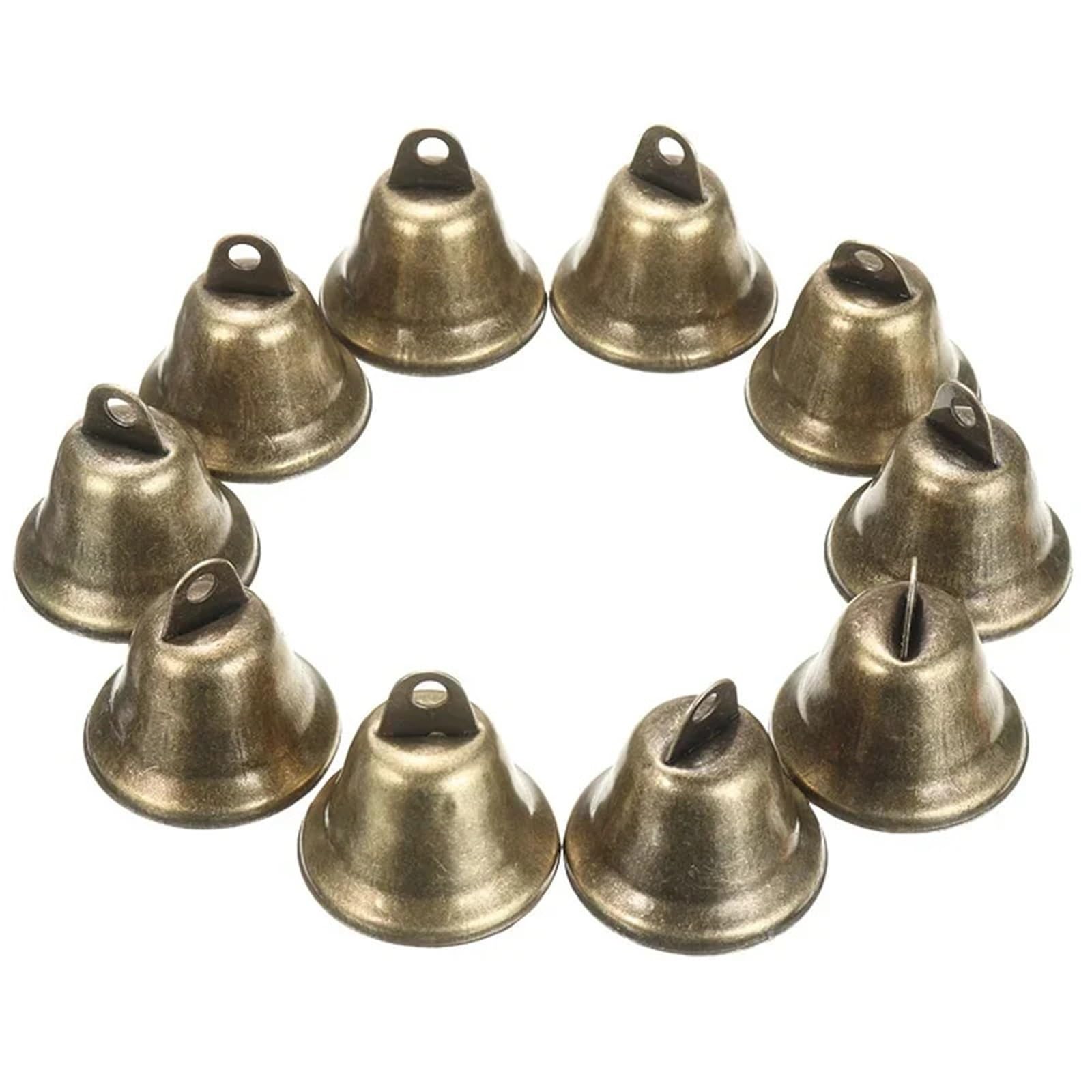 Christmas Bells 20pcs Iron Tinplate 38mm Christmas Decoration Jingle Bells Pet Pendants Hanging Festival Party Making Wind Chimes Decor for Festival And Party Holiday Decorations