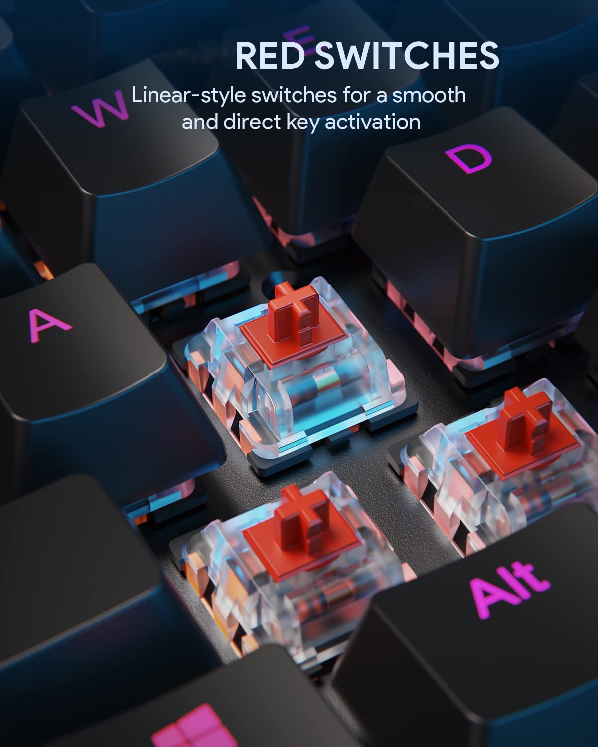 Amazon | QWERTY メカニカルゲーミングキーボード RGB バックライト