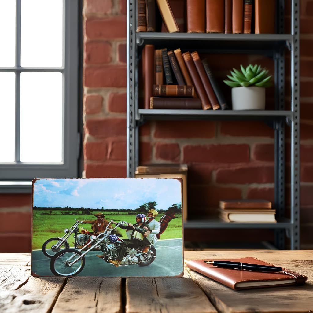 Amazon.com: SUMIK Easy Rider (1969) Ride Free Motorcycle Metal Tin