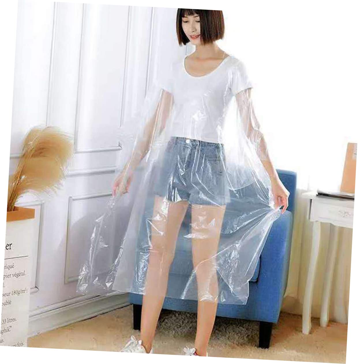 ABOOFAN 100pezzi Usa e Getta Per Tagliare i Capelli Grembiule Protettivo Per Tintura Copertura Per Vestiti Adatto Per Parrucchieri e Barbieri Casa Salone
