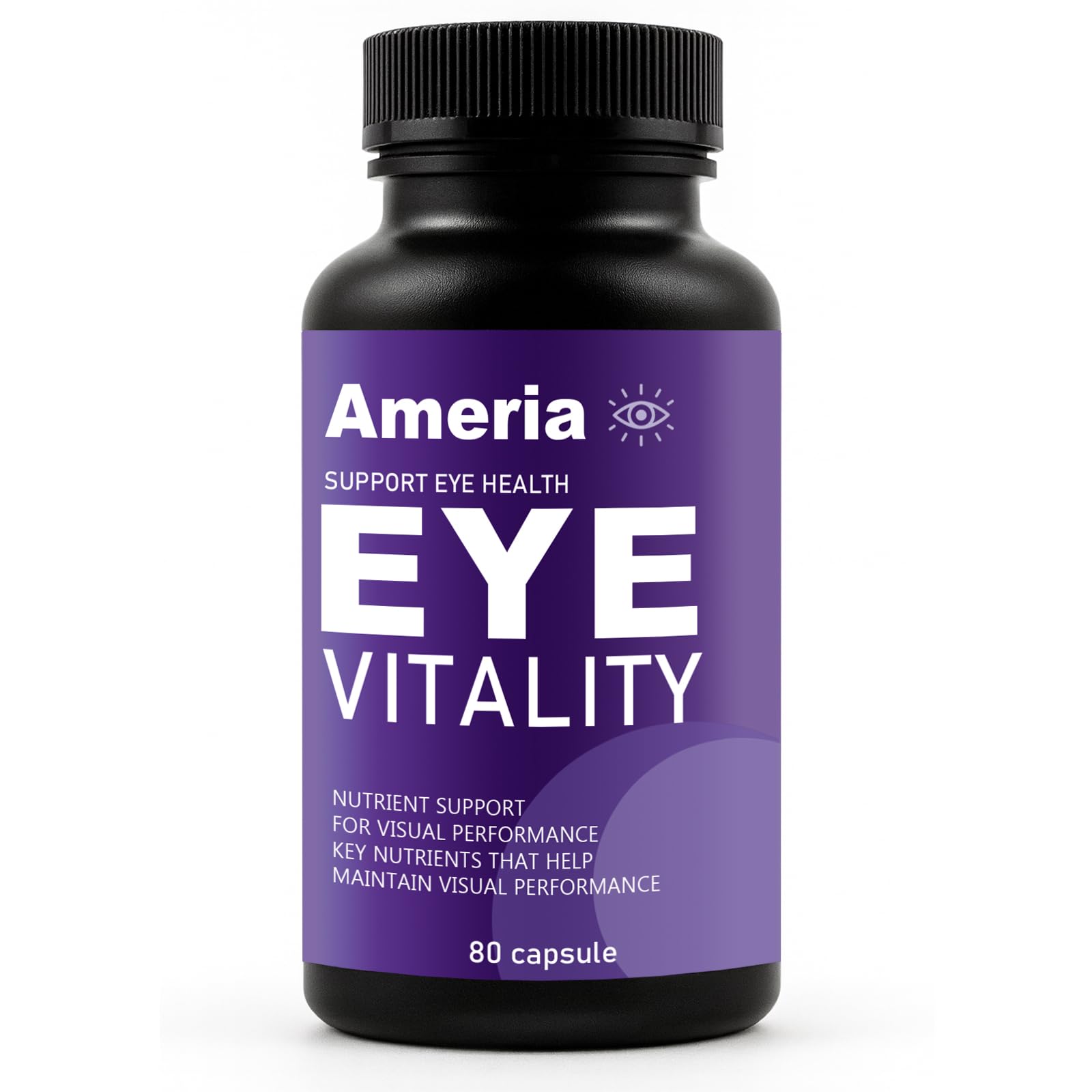 Ameria Eye Vitality Lutein Zeaxanthin Supplement Daily Eye Wellness Support 40mg Lutein with Antioxidant Nutrients 90 Capsules