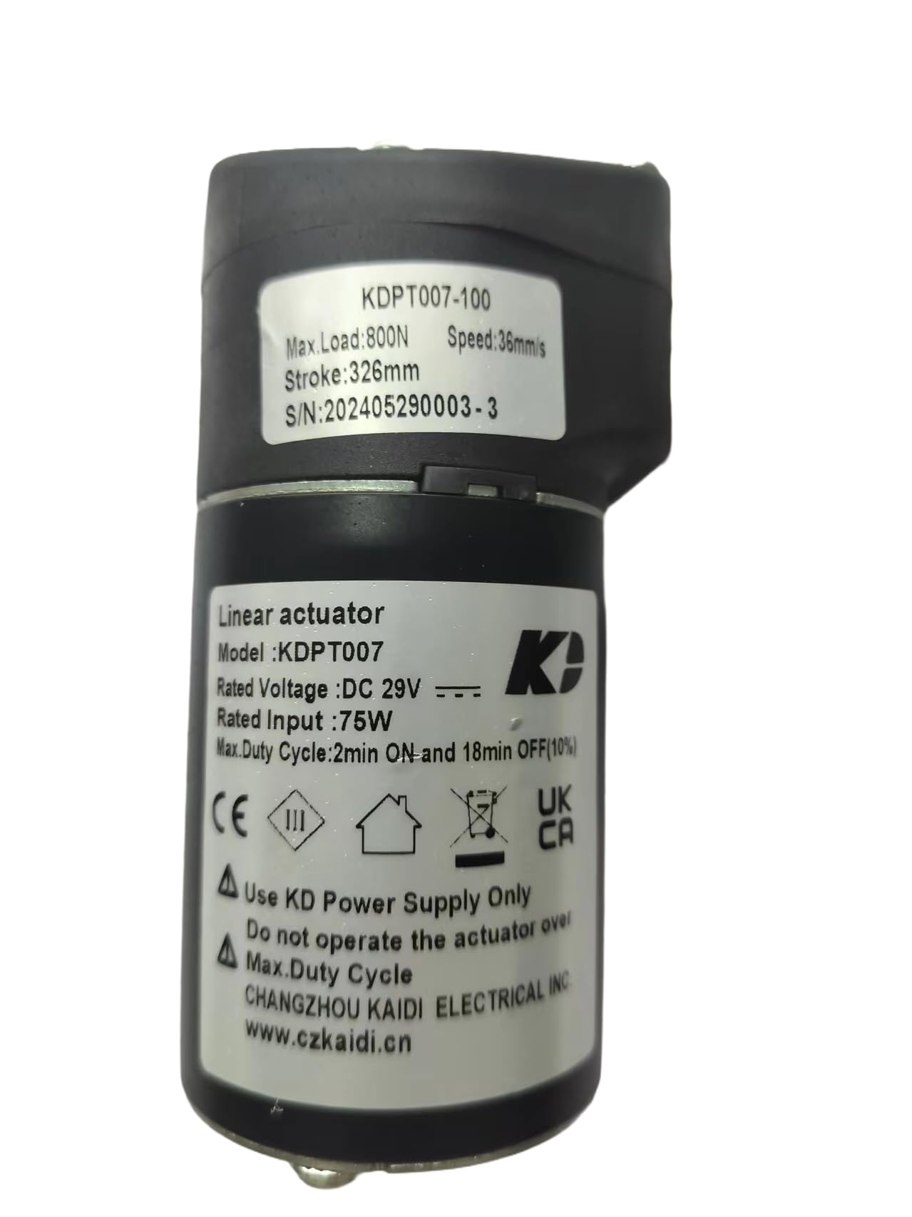 Ecdtrans Recliner Linear Actuator KDPT007-100 Model for Kaidi Power Recliner Lift Chairs Motor Sofa Replacement