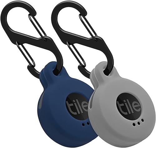 Geiomoo Funda de silicona compatible con adhesivo para azulejos 2022, funda protectora con mosquetón (2 unidades, azul marino y avena)