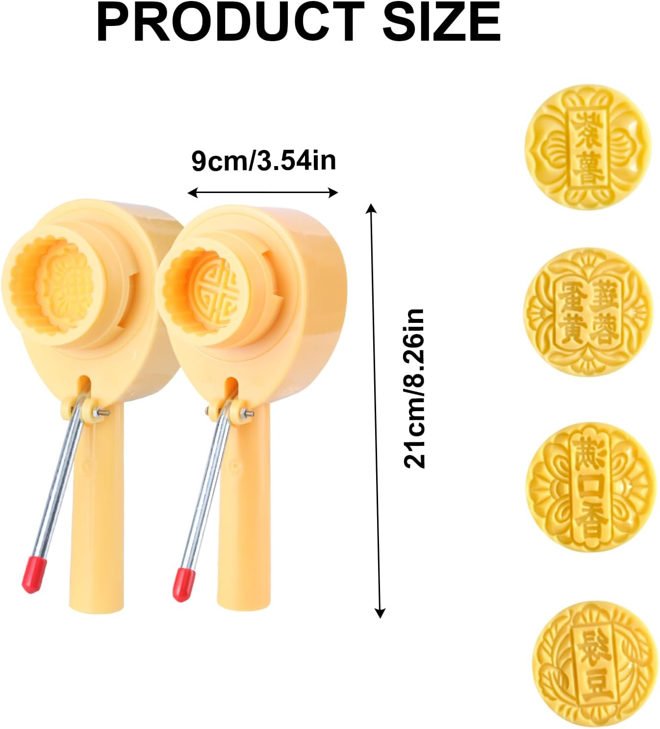 Mold With Stamp ABS Plastics Pastries Dessert Baking Hand Pressed Chinese Cakes Baking Tool