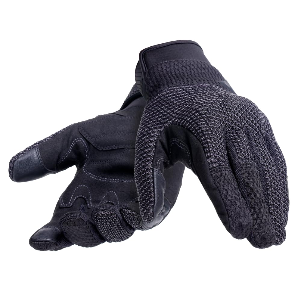 Dainese - Torino Gloves, Gants de Moto en Textile avec Protections des Articulations, Compatibilité Écrans Tactiles, Gants Moto pour Hommes, Noir