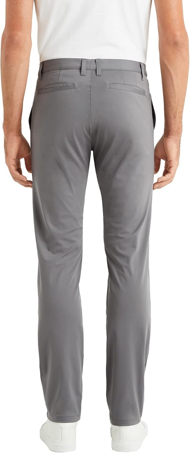 Rhone Commuter Men's Pants, Classic-Fit Mens Dress Pants, All-Day Comfort, Stretch Fabric, Work Pants for Men, Relaxed-Straight Leg Mens Casual Pants, Wrinkle Resistant Smoked Pearl W35-33L - Image 4