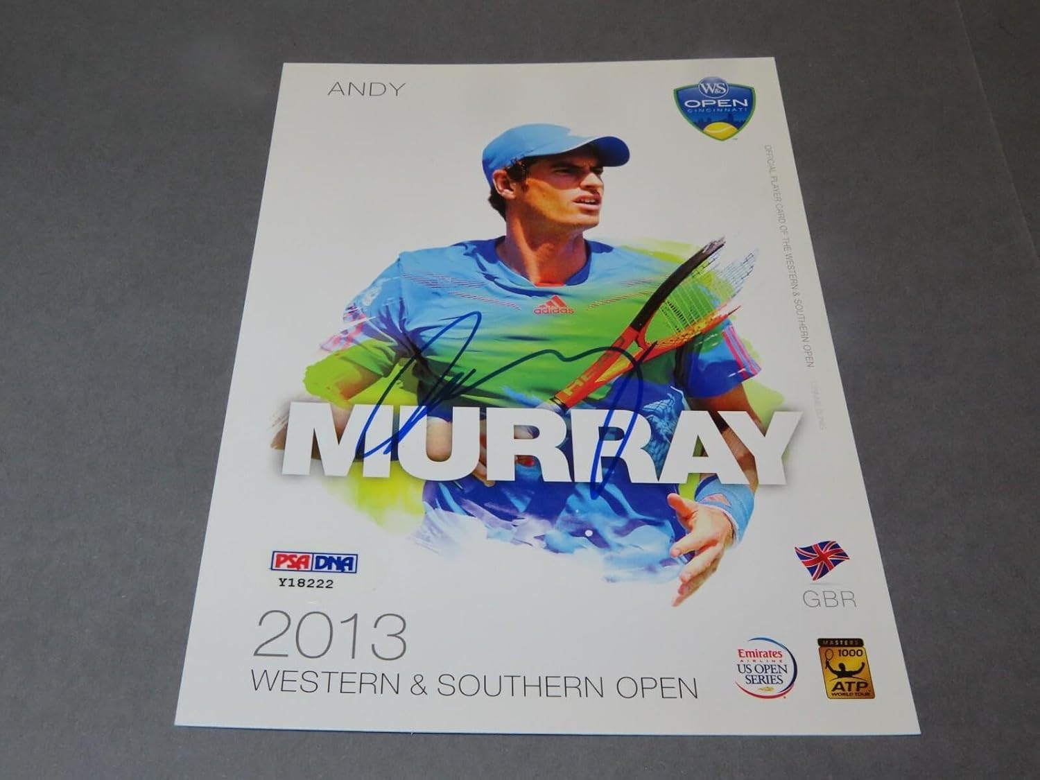 Andy Murray Signed 2013 W&S 5x7 Player Card Autographed PSA/DNA COA 1B - Autographed Tennis Cards