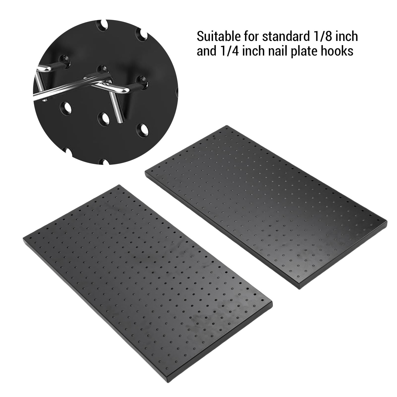 Yctze Pannello Forato in Metallo da Parete 2 Pezzi Pannello Forato per Carichi Pesanti 24x12 Pollici 288 Fori da Parete con in Metallo Magazzino per Negozi Impianti e Attrezzature per Negozi Al