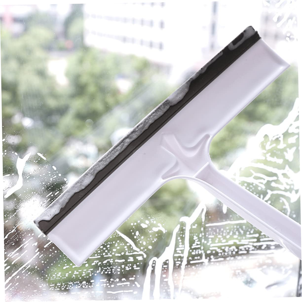 Mobestech 2piezas Rasqueta Limpiacristales Mango Ergonómico para Ventanas y Espejos Herramienta De Limpieza para Hogar y Oficina para Eliminar Agua y Suciedad