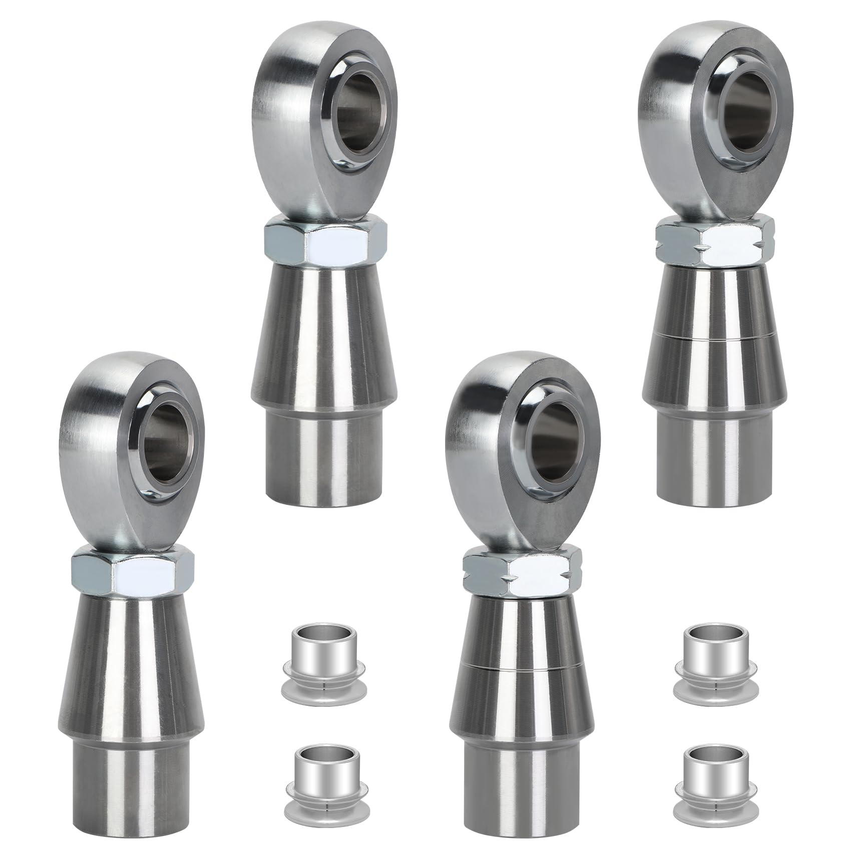 Photo 1 of 2 Pairs 5/8" Heim Joints Rod End Kit, 0.625" Chromoly Panhard Kit, RH/LH Thread, with Tube Adapter & Jam Nut for Steering, Suspension & Traction Bars