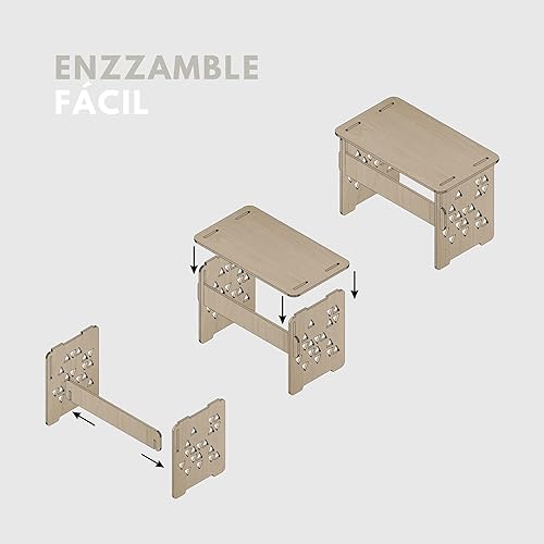 Miniatura 7 de Montessori Children's Desk with Chair Encourages Creativity and Independence, Lightweight and Easy to Assemble