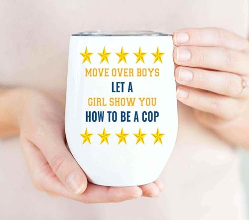 Miniatura 5 de Novelty Gift Women in Law Enforcement Gift for Female Police Officers, Great Mother's Day Present for Cop Mom - Funny Quote, 12 Oz White Stainless