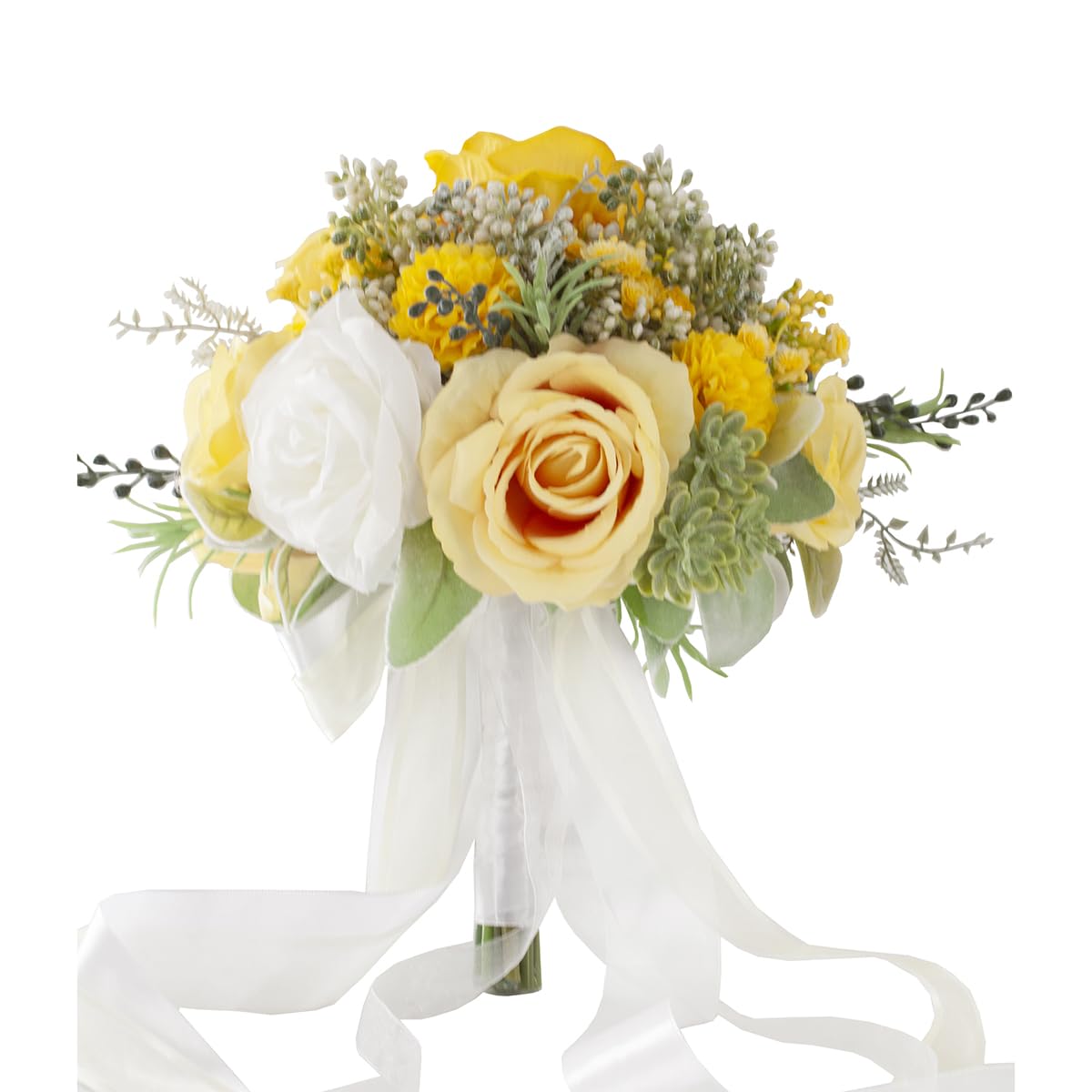Yellow & White Wedding Bouquet