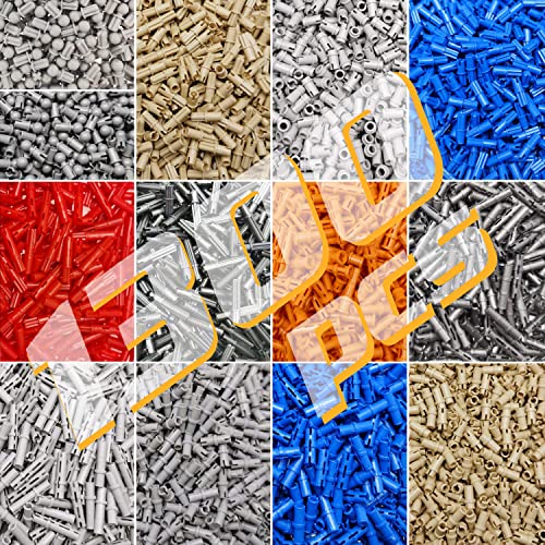  ASTEM Parti tecniche compatibili con Lego mattoni albero perno perno 1300 piccole particelle di tecnologia di parti allentate EV3 nero stretto Pin di attrito