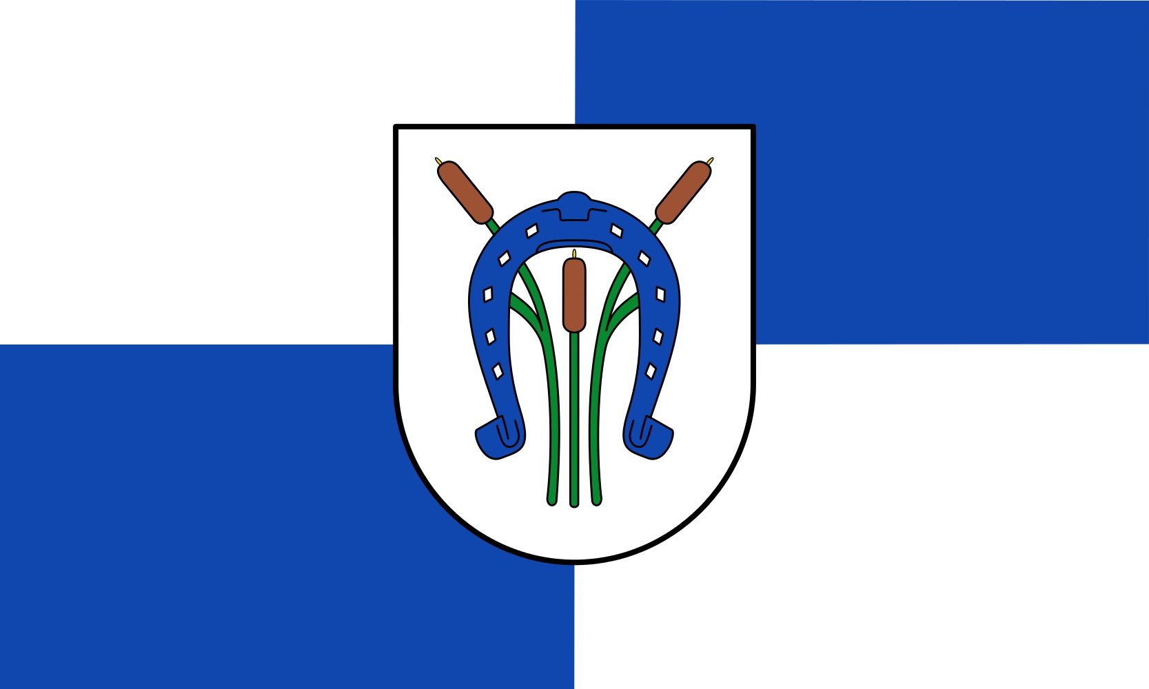 Drapeau de Knittelsheim grand format pavillon extérieur pour mât de mairie