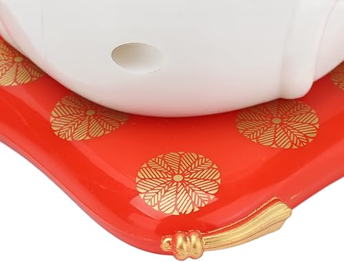 Miniatura 8 de EVTSCAN Gato de bienvenida de la riqueza, gato de la suerte de ahorro de energía para el hogar para el automóvil de la oficina (blanco)