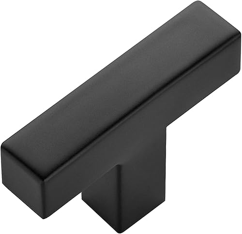 Vista 47 de Ravinte Paquete de 3 pomos cuadrados negros para gabinete, tiradores cuadrados de 2 pulgadas, color negro mate, manijas de gabinete de cocina de un