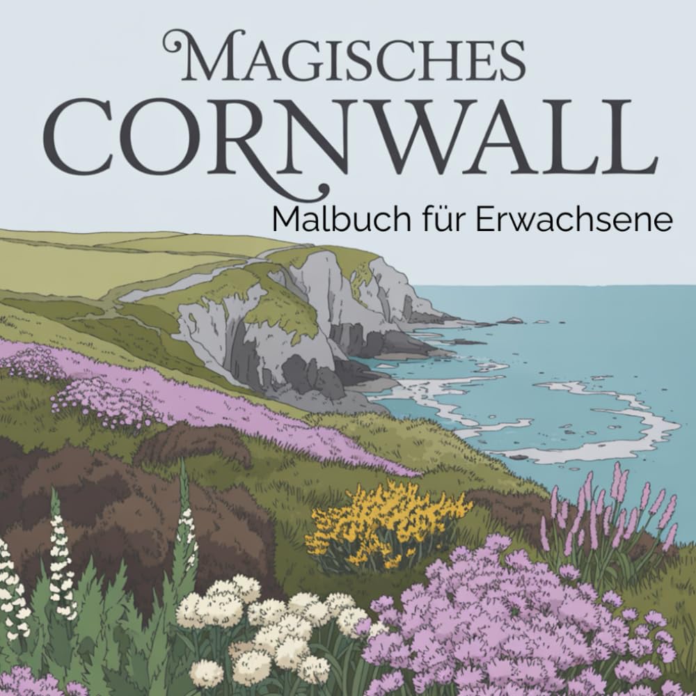Magisches Cornwall: Malbuch für Erwachsene für Achtsamkeit, Kreativität und innere Balance