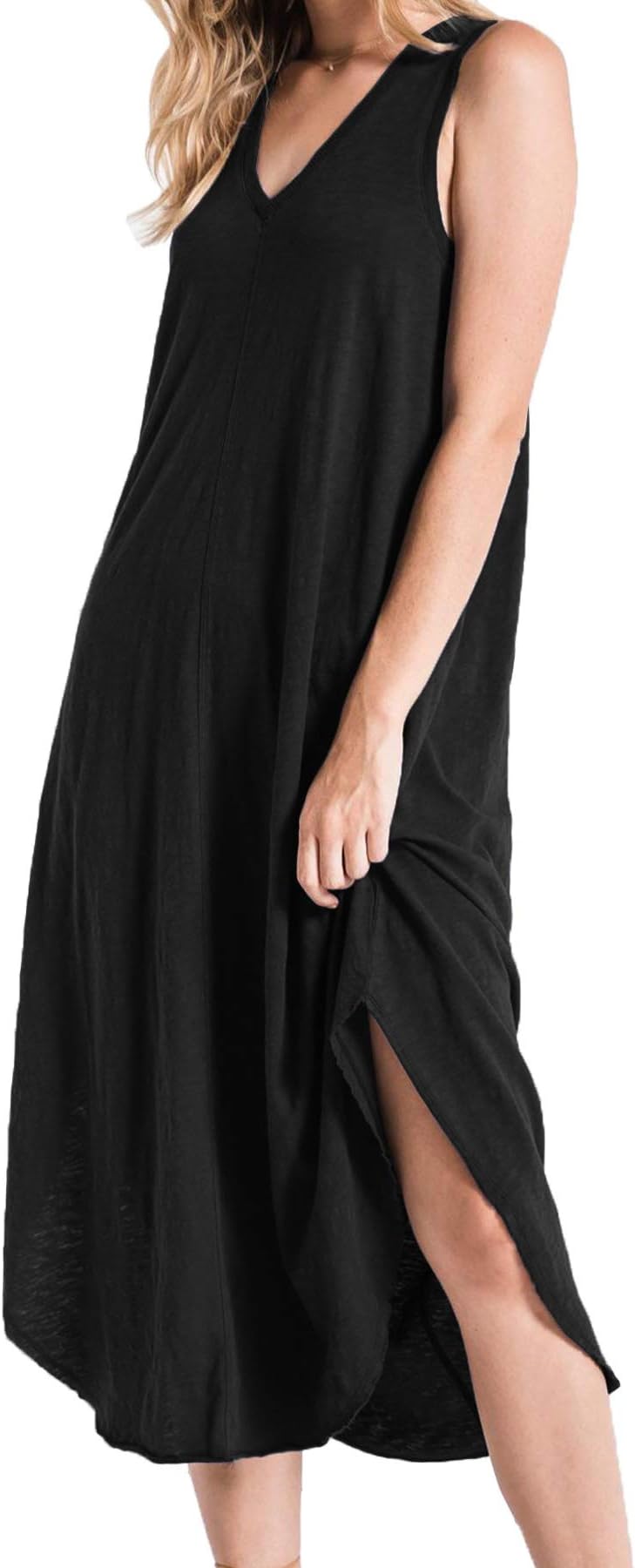 WOOSEAWOOSEA Women's Casual Loose Midi Summer Dress