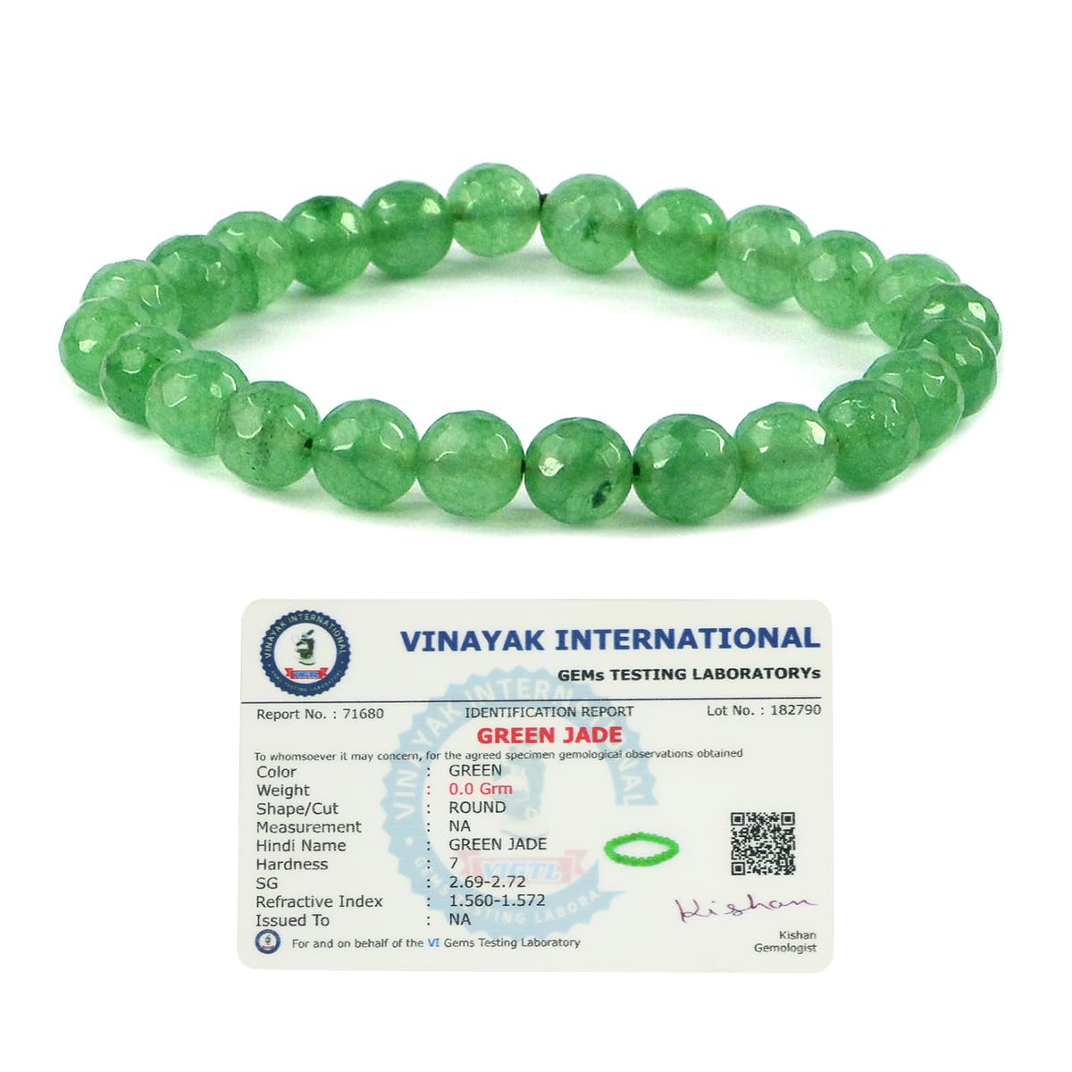 Reiki Crystal Products Natural Certified Green Jade Bracelet Faceted Beads 8 mm Crystal Stone Bracelet for Reiki Healing and Crystal Healing Stones (Color : Green) (B09BVFWL64) Amazon Price History, Amazon Price Tracker