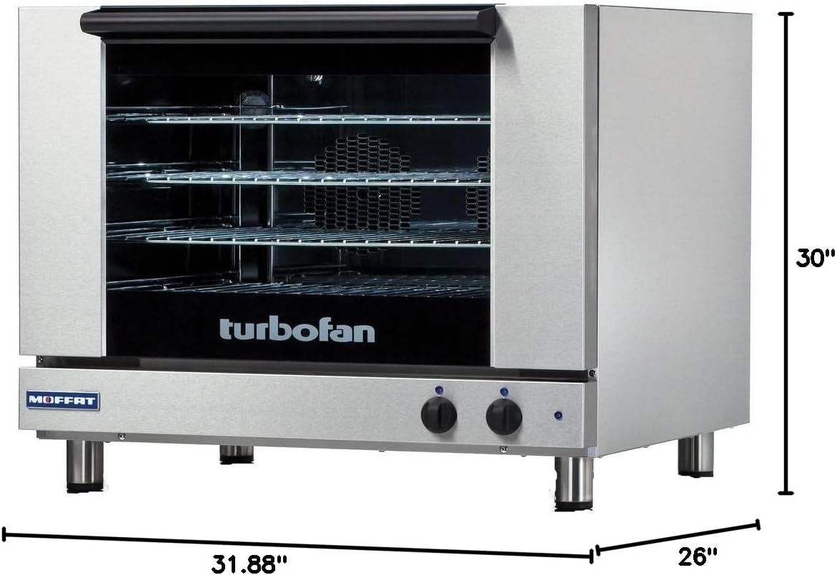 Moffat E28M4 Stainless Steel Convection Oven, Electric Full Size 1 Deck 208v/60/1-ph