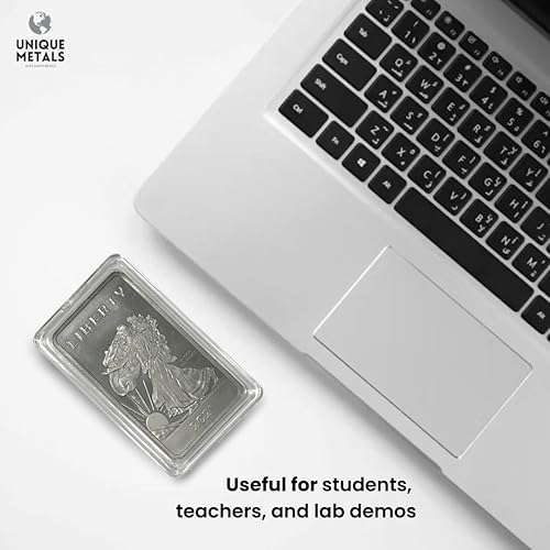 Miniatura 4 de Barra de metal de molibdeno con COA  1 onza troy de molibdeno de metal 0.999 barra de lingotes puros con diseño Walking Liberty y certificado de