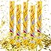 Produktbild GOODS+GADGETS Konfetti-Kanone Konfetti-Shooter Party Popper Konfettikanone - XL 60 cm Gold - 5 Set