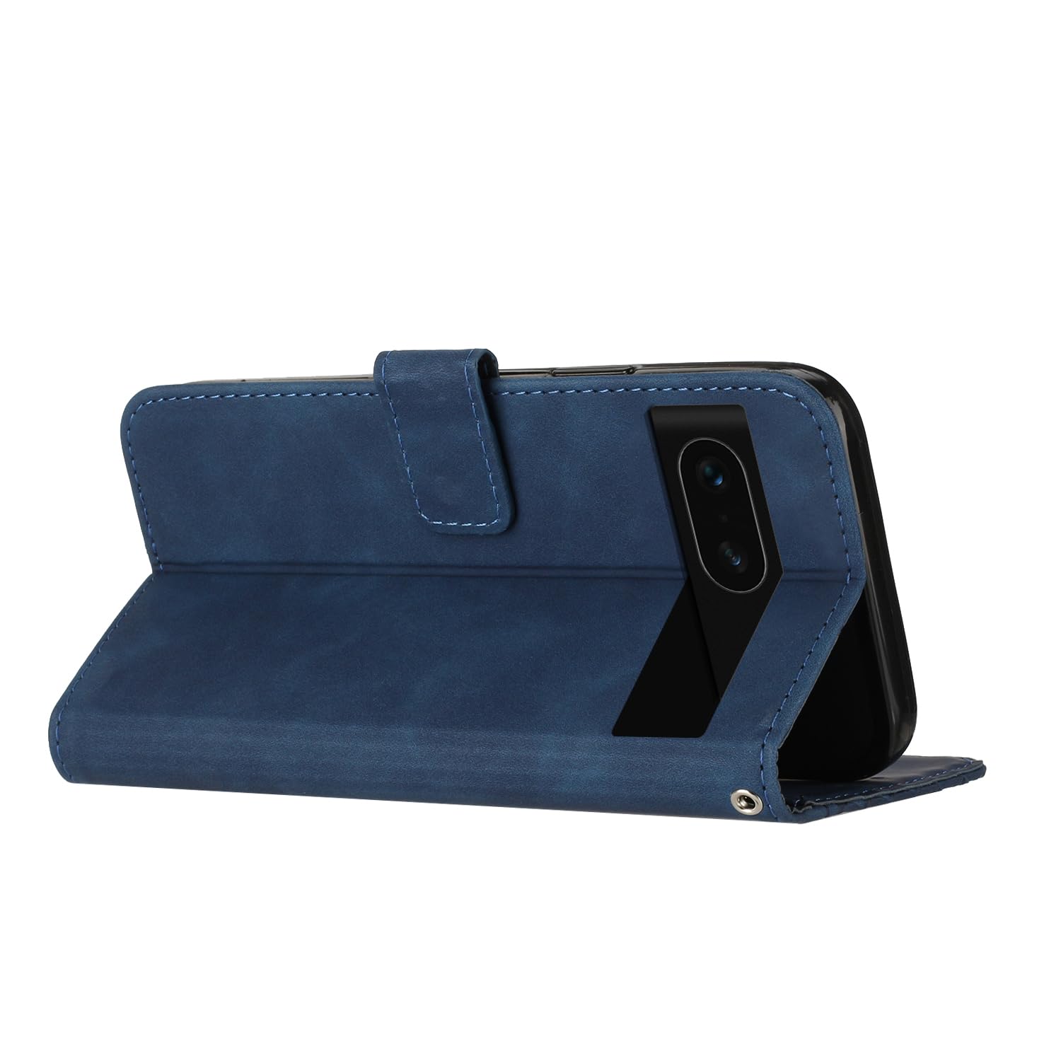 Funda para OPPO A18 4G/OPPO A38 4G, PU Cuero Flip Carcasa Fundas Móvil de Tapa Libro Caso Piel PU Billetera Case Telefono Cubrir Móvil Cover con Cáscara de TPU(Azul) - 2